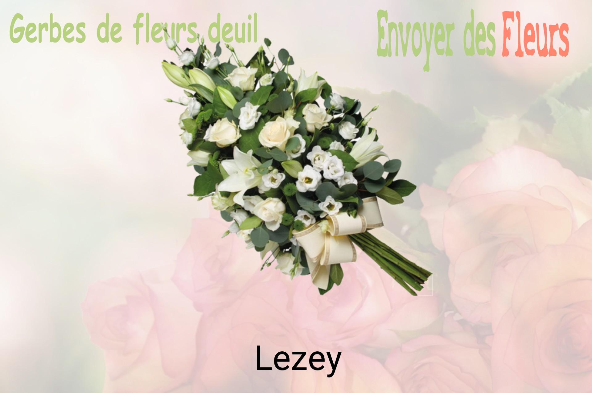 Gerbe de fleurs de deuil livrée à Lezey